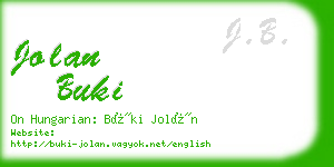 jolan buki business card